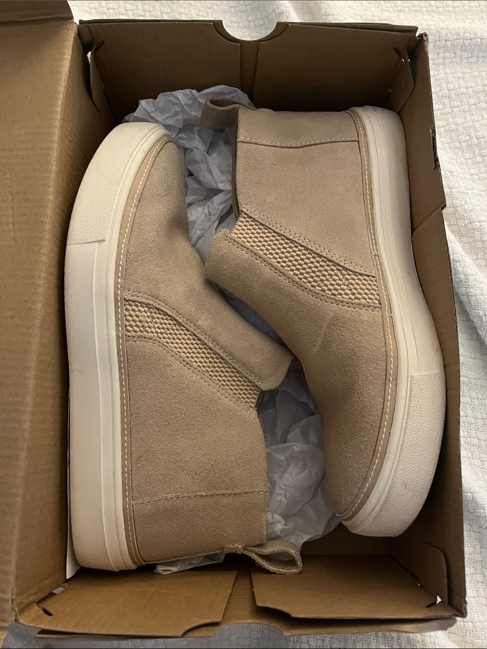 Women’s TOMS Slip-On Casual Sand Suede Ankle Sneakers - Tan